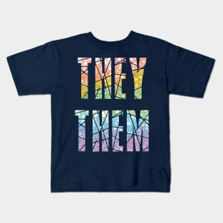 Rainbow pronouns (they/them) Kids T-Shirt